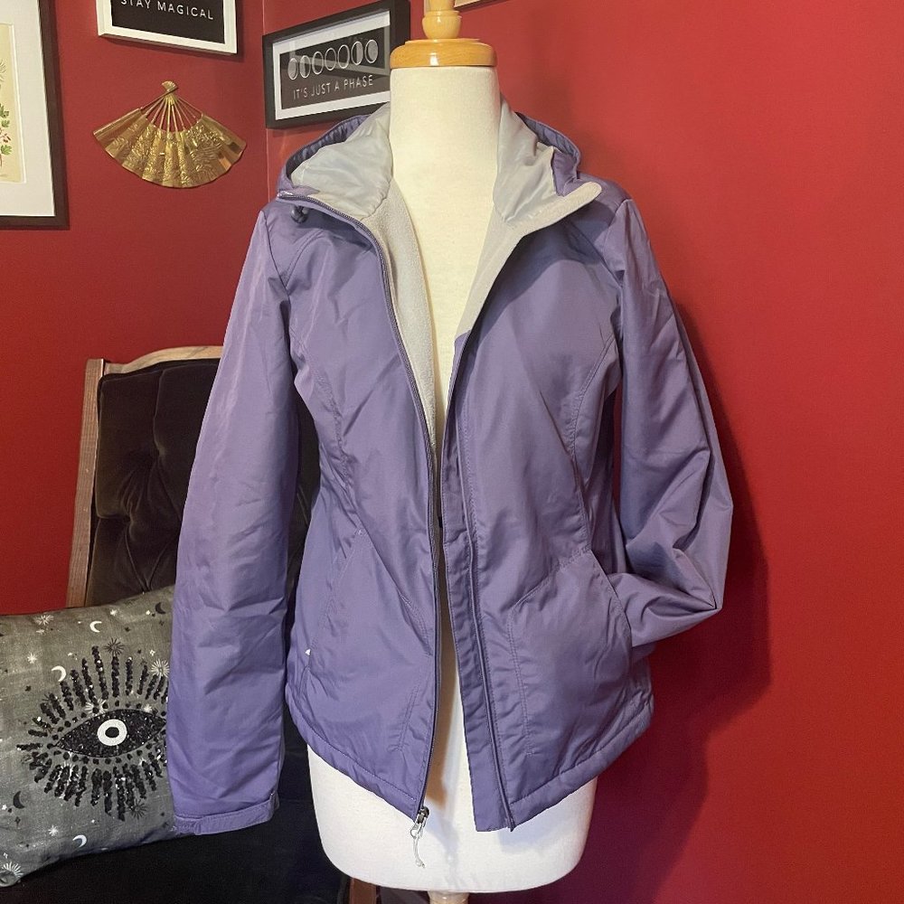 purple Eddie Bauer winter coat